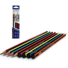 олівець чорнографітний Acmeliae 43511 трикутний "Смугастий" заточ., карт. упак., НВ  (12/144/2880)