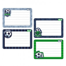 наліпки YES для зошитів 60х90мм. Football, набір 8шт.  955541  (1/100)