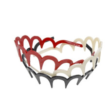 обруч для волосся глянцевий з крупним гребінцем  А 999 Т 067-1 (005451)  (12)