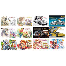 альбом Мандарин на скобі 12арк./100гр., захисний лак   (20/160)