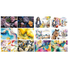 альбом Мандарин на скобі 40арк./100гр., захисний лак  (8/64)