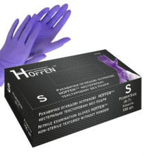 рукавиці медичні нітрилові Hoffen violet, 3,6гр.  S  (50/500)