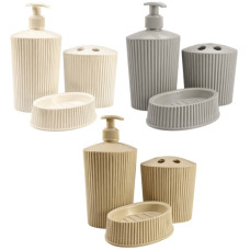 набір для ванної Line 3 предмети (дозатор, підставка для щіток, мильниця)  OZER-CZ-014