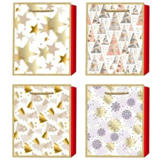 пакет подар. Buromax паперовий новорічний 18х23х8см., тиснення фольгою  ВМ.2000118  (12/720)