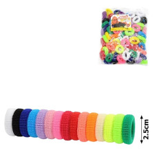 гумка для волосся Калуш кольорова махрова яскрава d-2,5см. "100" за упак. 100шт.  (003105)