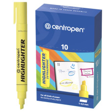текст-маркер Centropen 8852 клиноподібний жовтий  (10/200)