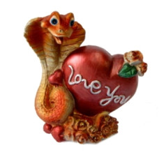 сувенір керамічний J.Otten YW-Y12007 скарбничка "Змія з любов`ю"  (72)