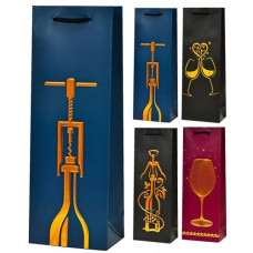 пакет подар. паперовий для пляшки 36х13х8см. "Wine symphony"   R95559  (12/720)