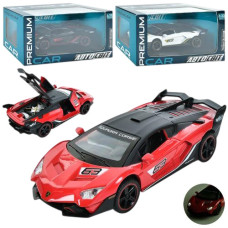 машинка Автосвіт мет. інерц. 14см., звук, св.,відч. двері, багажник, в кор. 18х10х9см.  АР-1808 (24)