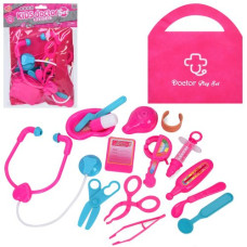 набір лікаря стетоскоп, ножиці, медичні інструменти, сумка, в кул. 18х26х4см.  KJ2041A-6  (72)