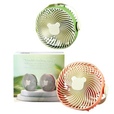 вентилятор настільний 19х16,5см. круглий з підставкою, USB-зар.  F9  (40)