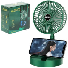 вентилятор настільний 16х16х31см. круглий складаний, USB-зар.  F6  (40)