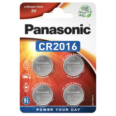 батарейка Panasonic таблетка CR2016  3V  1x4 бліст. (4/48)