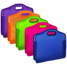 портфель J.Otten IMG-4565 пластиковий прозорий А4 "Simple" 39х35х8см. на липучках  (100)