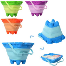 набір для пісочниці відерце складане 14см. в кул. 18х18,5х5,5см.  6914  (72)