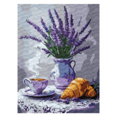 картина за номер. Ідейка 30х40см. "Лавандовий натюрморт"  КНО3324