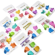 набір гумка для волосся + 4 крабики на бліст.  WW02052  (12/1200)