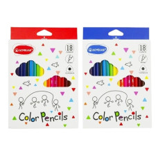 олівці кольор. Acmeliae 9402-18 18кол., трикутні, карт. упак., заточ.  (96)