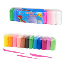 глина для моделювання (повітряний пластилін)  Барвінок 12кол./84гр. зі стеками в кул.  6-420  (192)