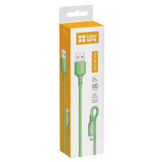 кабель ColorWay USB to Lightning 1м. 2,4A  CW-CBUL042-GR