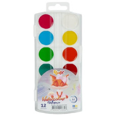 фарби акварельні Гамма (НВ) "Rudix" 12кол. пласт.кор. без пензлика  811205  (12)