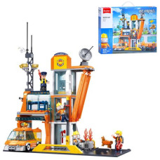 конструктор Sluban пожежна частина 27,5см., транспорт, 407 дет. в кор. 42,5х33х7см.  М38 В1287  (12)