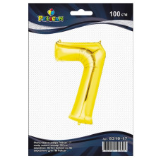 кулька-цифра фольгована Pelican 100см. золото "7"  831017  (5/50/500)