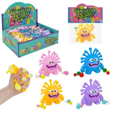 іграшка-антистрес монстрик 9х4х6см., 12шт. в диспл. 29х20х9см.  С25305  (12/288)