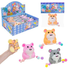 іграшка-антистрес хом'ячок 6х5х8см., 12шт. в диспл. 28х20х9см.  С25306  (12/384)