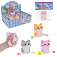 іграшка-антистрес кошеня 5х4х8см., 12шт. в диспл. 29х20х9см.  С25308  (12/384)