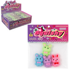 іграшка-антистрес зайчик, набір 4шт., 28 наборів в диспл.  С25310  (28/672)