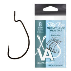 гачки VA Big Eye Ofset Hook №8, 6шт./уп.  VA-BEOH-WG-8-6