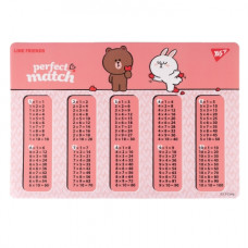 підкладка для столу YES "Line Friends Choco and Cony" таблиця множення  492255  (10)