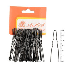 шпилька чорна середня 6см., ціна за упак. - 50шт.  АВ 3315-2 (004239)