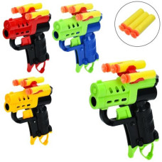 пістолет 10см., 3 м'які кулі-присоски, в кул. 13х15х3см.  МН-400-01А  (240)