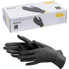 рукавиці медичні вініл/нітрил чорні розм. L  BD-8L  (50/1000)