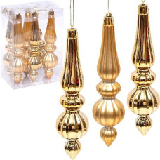 набір прикрас ялинкових "Бурульки фігурні золото" 6шт. 17х4см.  6279-4/119745  (1/84)