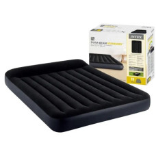 велюр. матрац 152х203х25см., до 272кг., з підголовником, клапан 3 в 1, в кор.  64143  (3)