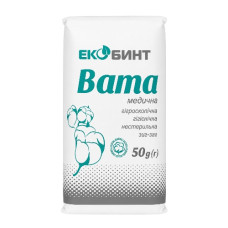 вата медична гігроскопічна нестерильна  50гр. Екобинт