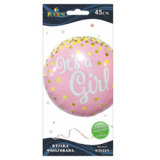 кулька фольгована Pelican Party it`s a girl 45см.  835225