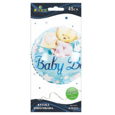 кулька фольгована Pelican Baby boy ведмедики (блакитна) 45см.  835223