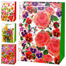 пакет подар. паперовий 26х32х10см. "Flowers"   YM1362-M  (12/480)