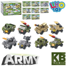 конструктор військова техніка від 35 до 45 дет. в кор., 16шт. в диспл. 30х20х17см.  КВ 2003  (240)