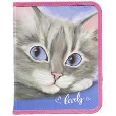 тека Class на блискавці об'ємна "Lovely Cat" 25х19х3см.  5629-24С