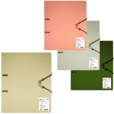 тека Optima О35462 з 2-ма кільцями + гумка, пласт. А4, фактура "смуга"  (10)