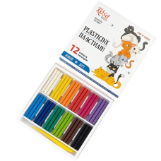 пластилін ROSA Kids "Cats" 12кол./192гр. зі стеком  302102  (20)