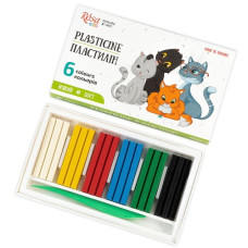 пластилін ROSA Kids "Cats"  6кол./96гр. зі стеком  302101