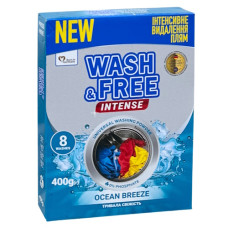 пральний порошок Wash&Free Intense Океанський бриз універсальний   400гр.  (8)