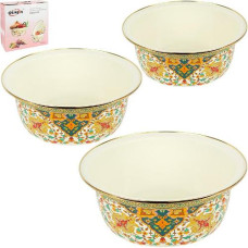 набір мисок емальованих 3шт. 3л.+4,5л.+6л., d-24/28/32см.  7043-22/123041  (8)