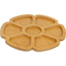 менажниця дерев`яна для закусок d-29см. на 6 секцій "Квітка"  637-2/637022/122908  (48)